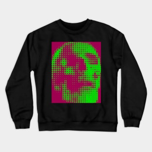 halftone skull psychedelic Crewneck Sweatshirt